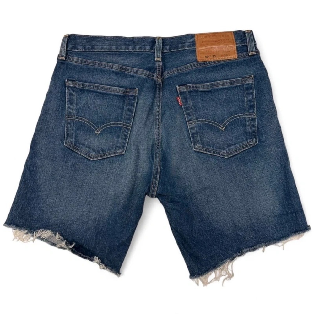 Levi's 501 '93 Cut Off Denim Shorts Blue Raw Hem - Size 30 Waist (30W)